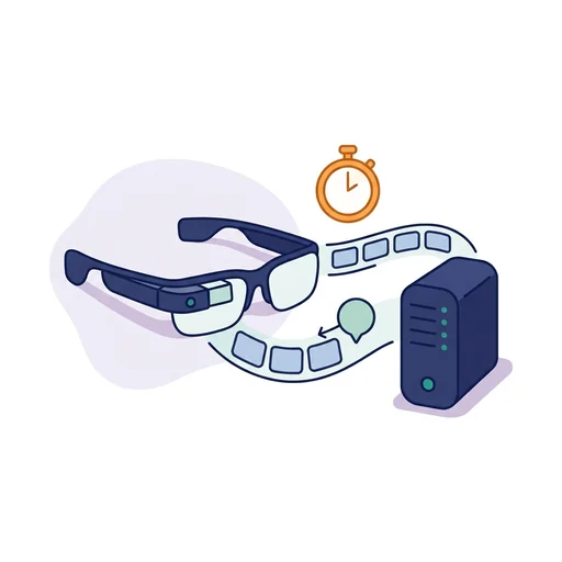 Streaming video a bassa latenza tra visore e server per assistenti indossabili