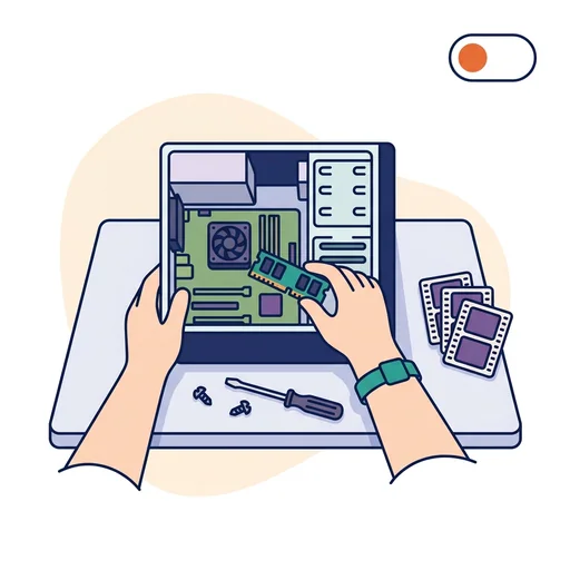 Scenario di manutenzione in laboratorio e raccolta di un dataset video in prima persona
